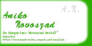 aniko novoszad business card